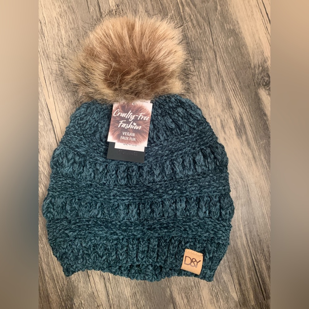 Teal toboggan, new with tags